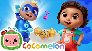 Yummy & Healthy Muffins😋| Super heroes | Nina's Familia | CoComelon Nursery Rhymes & Kids Songs
