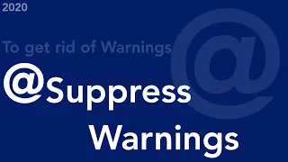 Java Annotations SuppressWarnings