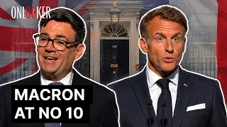 Andy Burnham and Emmanuel Macron Share Warm Embrace at Number 10