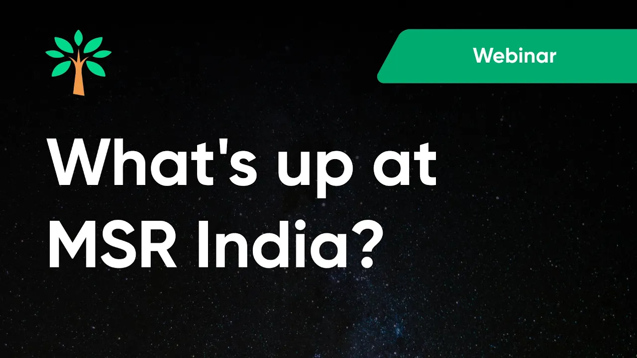 I-Stem Webinar Episode 5: Microsoft Research India by Dr. Manohar Swaminathan