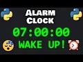 Code an alarm clock using Python