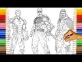 AVENGERS Endgame Original Three Iron-man Captain America Thor Coloring Pages