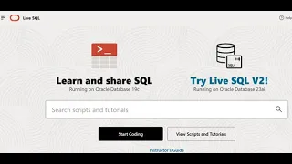 Oracle Live SQL Introduction