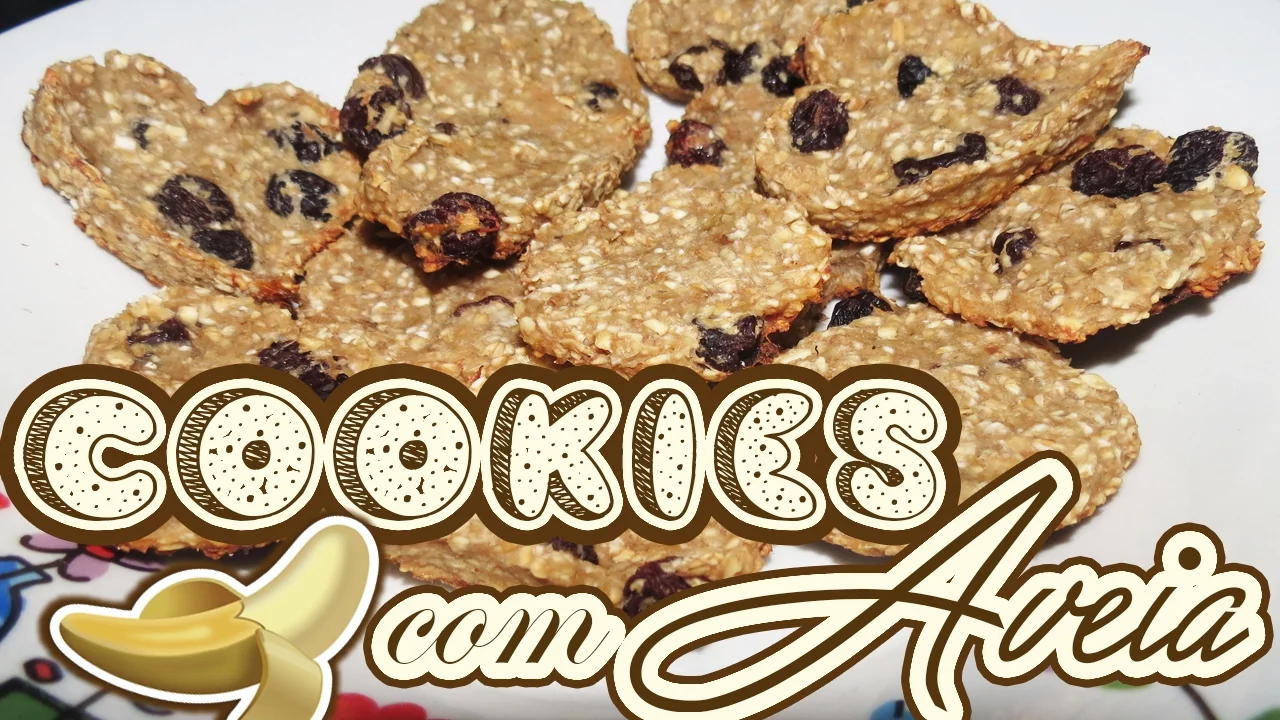 COOKIES DE BANANA COM AVEIA RECEITA FIT