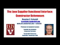 The Java Supplier Functional Interface Constructor References