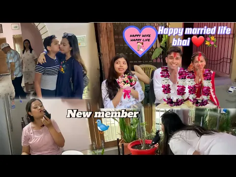 Download MP3 Happy married life bhai 💐❤️|| New member 🐦#familyvlog || prabina rai