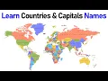 Learn Countries Its Capitals Names World Map General Knowledge Simple Way To Learn