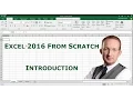 Excel 2016 from Scratch - Introduction and Navigation