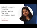 Robot Framework Tutorials Convert Manual Test into Automation Script