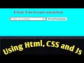 Find Factorial Number Using Html CSS and JavaScript Computerkidunia33