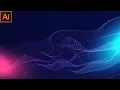 Abstract Technology Background Design Wavy Line Design Blend Vector Art in Adobe Illustrator CC