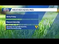 Sticky today more comfortable Saturday storms return Sunday