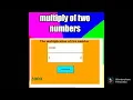 multiplication of two numbers by using html css and JavaScript multiply of two numbers
