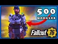 Fallout 76 Crafting Civil Engineer Set with Weapon Weight Reduction Is 500 Modules Enough
