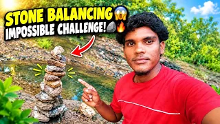 Nature में किया Stone Balancing Challenge 😱🪨 | पत्थरों का अद्भुत बैलेंस! 🌿