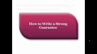 How to write powerful guarantees
