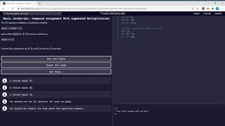 Basic JavaScript Compound Assignment With Augmented Multiplication freeCodeCamp