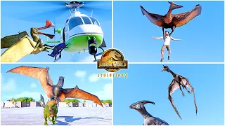 Flying Reptiles Game Scenes Quetzalcoatlus Pteranodon Dimorphodon - Jurassic World Evolution 2