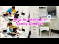 How to assemble Vanity Dresser with Mirror - Sammy Aries