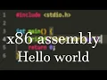 x86 assembly tutorial Hello world