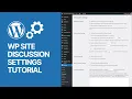 Beginners Guide To WordPress Discussion Settings - WP Comments Options Edit Customize