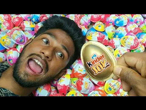 Download MP3 Glod 100 Kinder Eggs A Lot's Of Chocolate With Fun Opening Video