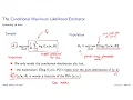 Lecture 2 Part 3 - Conditional Maximum Likelihood Estimation