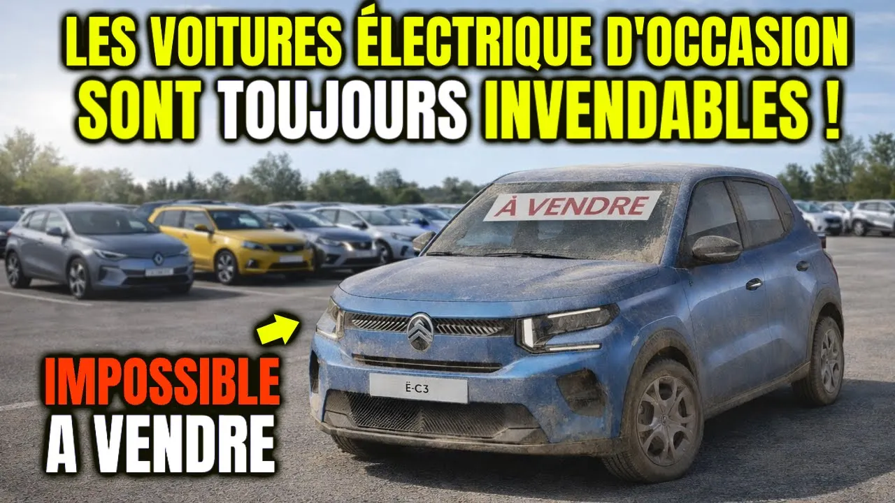 LES VOITURES ÉLECTRIQUES D'OCCASION SONT TOUJOURS INVENDABLES...