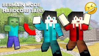 MENCOBA BERMAIN MINECRAFT HARDCORE TAPI... 🤣🤣🤣 - ANIMASI MINECRAFT