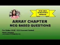 ARRAY MCQ BASED QUESTIONS Java-Single Dimensional Array - SHIKSHA