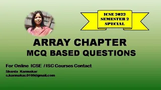 ARRAY MCQ BASED QUESTIONS Java-Single Dimensional Array - SHIKSHA