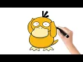 How to draw PSYDUCK - Easy and cute Pokemon Drawing Tutorial