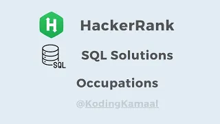 Occupations HackerRank SQL Solution