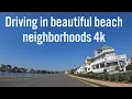 Driving in American beach neighborhoods - Bradley Beach New Jersey 4k