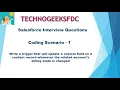 Salesforce interview questions Coding scenario question - 1