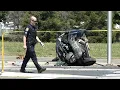Man Killed After Violent Rollover Crash Leaves Car Destroyed in Uniondale