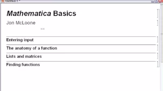 Mathematica Basics