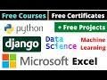 Udemy Free Certificate Courses Microsoft Excel Python Django Machine Learning Deep L Online Classes