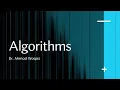 Lecture 11 Algorithms Part 1