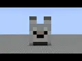 Minecraft WOLF FACE Pixel art build tutorial