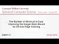 Jason Li on The Number of Minimum k-Cuts Improving the Karger-Stein Bound