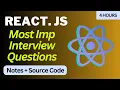 Top 30 React JS Interview Questions Answers With Notes Freshers to Experienced 2025