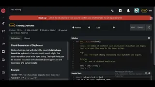 Codewars Couting Duplicates Python 6 kyu