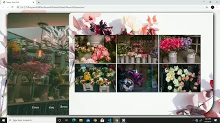Make simple flower shop template using HTML and CSS source code in description