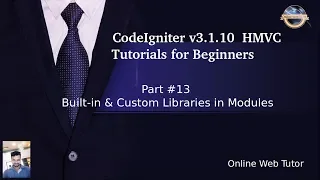 Learn CodeIgniter v3 1 10 HMVC Tutorials for Beginner - Built-in Custom Libraries in Modules