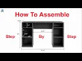 How To Assemble Mainstays 4 Cube Storage Desk White Grain or black