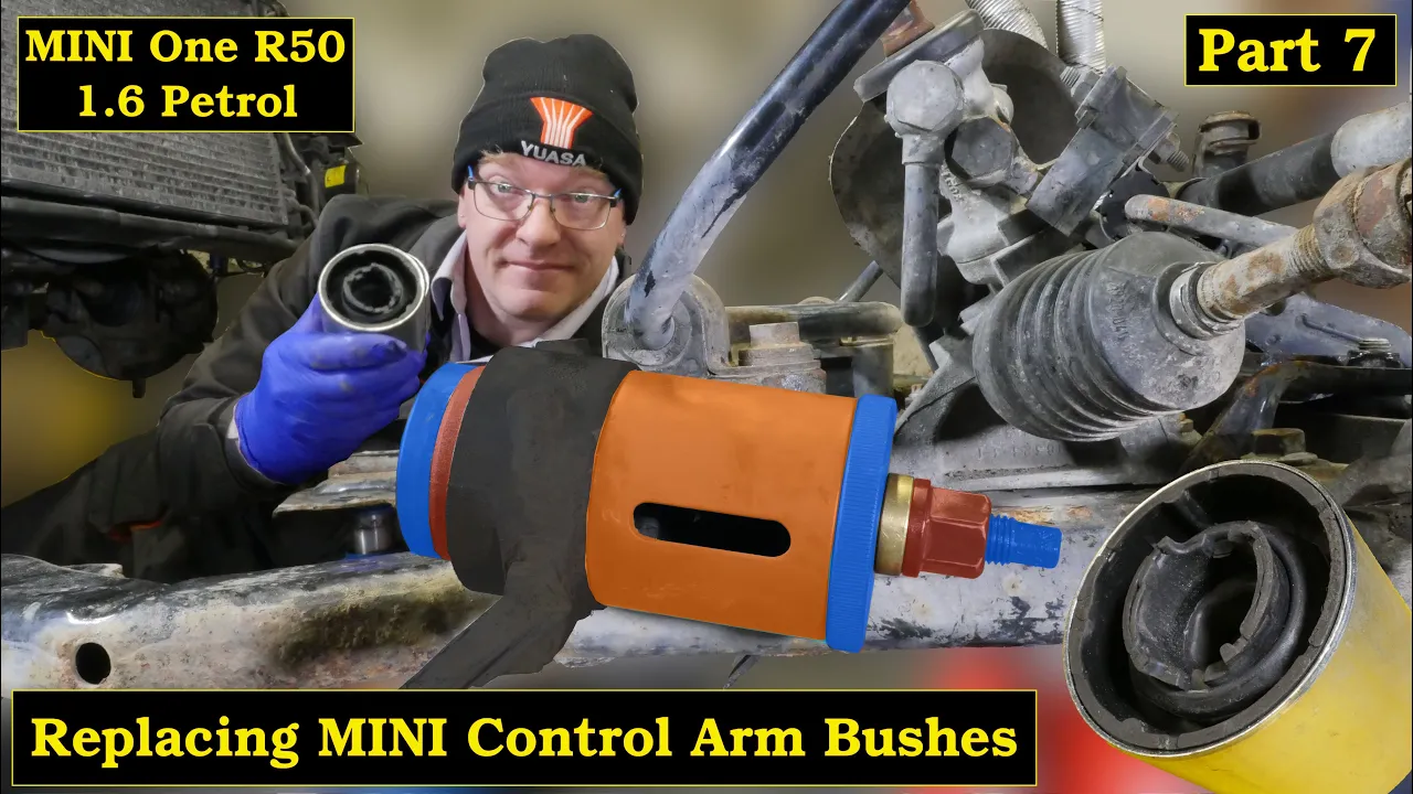 Part 7 - Replacing BMW MINI R50 Control Arm Bushes with subframe on the car in Gearbox series