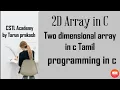 two dimensional array in c tamil two dimensional array in c programming tamil CSTL Academy