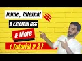Inline Internal and External CSS Web Development Tutorials
