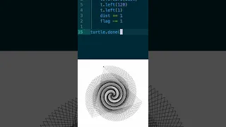 Triangle spiral pattern in Python Graphics and coding Turtle drawing tutorial